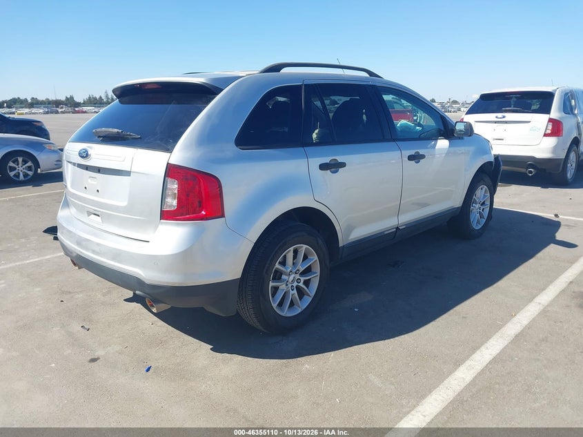 Vin: 2fmdk3gc1dbb54567, lot: 46855377, ford edge se 20134