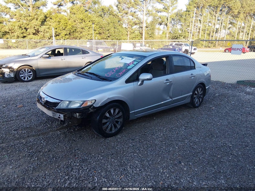 2009 Honda Civic Ex, Front End, IAAI, VIN 19XFA168X9E020402 — photo 2