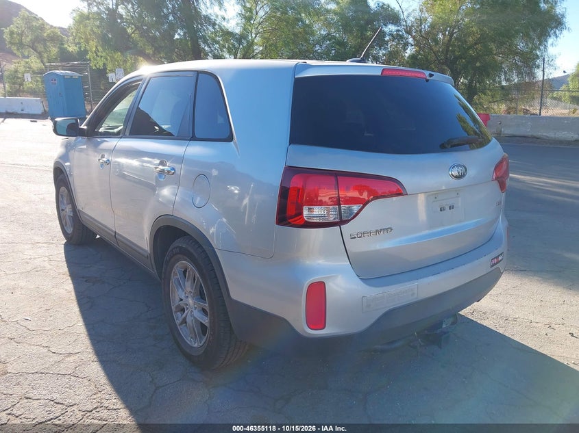 Vin: 5xyktca6xfg563273, lot: 46855384, kia sorento lx 20153