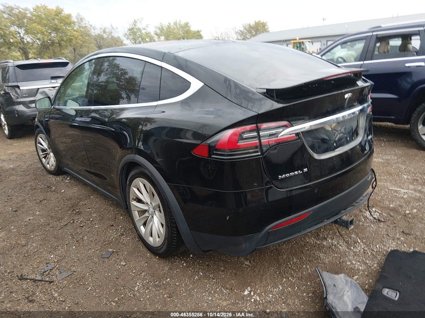 Vin: 5yjxcbe20hf041687, lot: 46855552, tesla model x 100d/75d/90d 20173