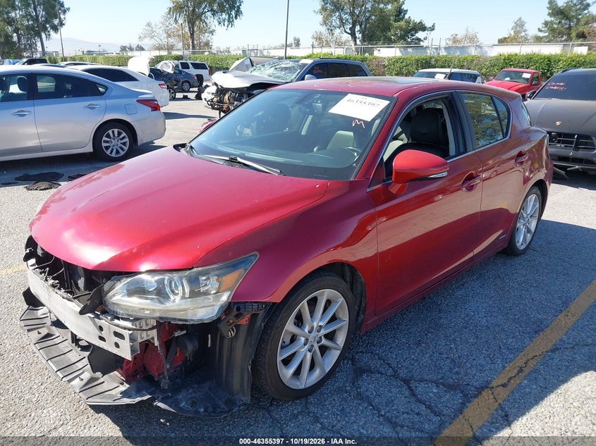 Vin: jthkd5bh2d2147300, lot: 46855663, lexus ct 200h 20132