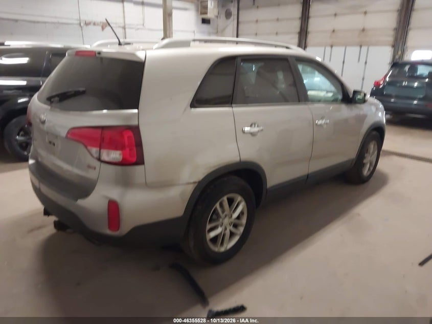 Vin: 5xyktda72eg469367, lot: 46855794, kia sorento lx v6 20144