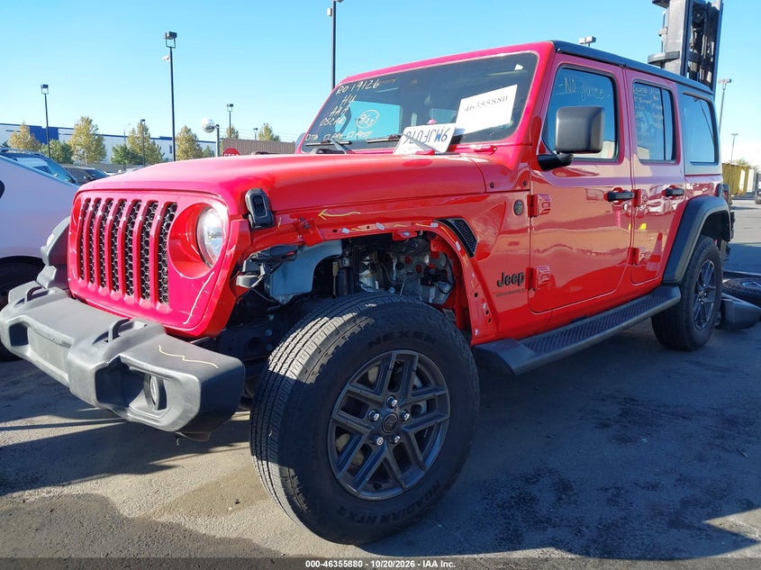 Vin: 1c4pjxdn4rw108559, lot: 46856146, jeep wrangler 4-door sport s 4x4 20242