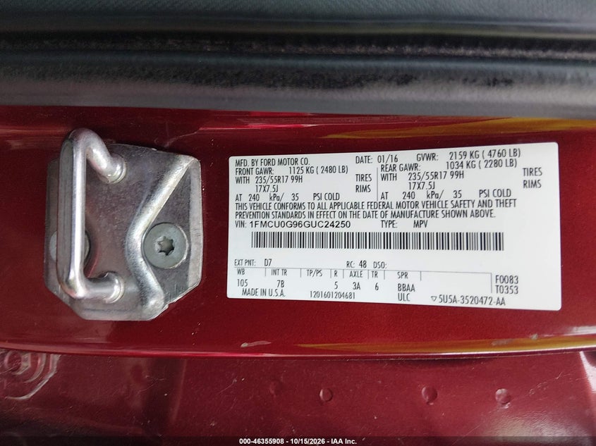 2016 FORD ESCAPE SE · Фото 9