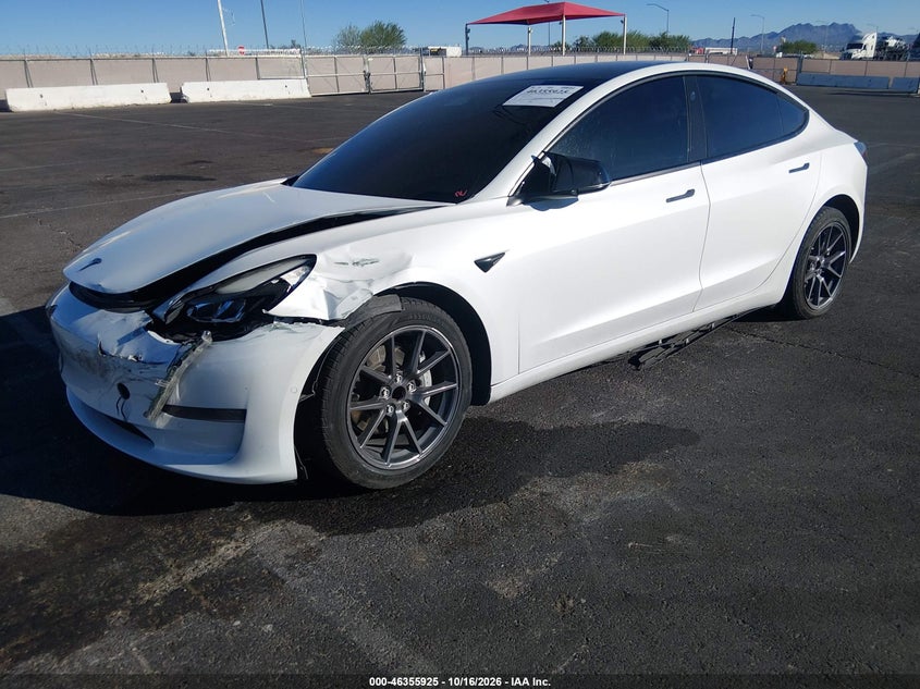 Vin: 5yj3e1ea1mf978486, lot: 46856191, tesla model 3 standard range plus rear-wheel drive 20212