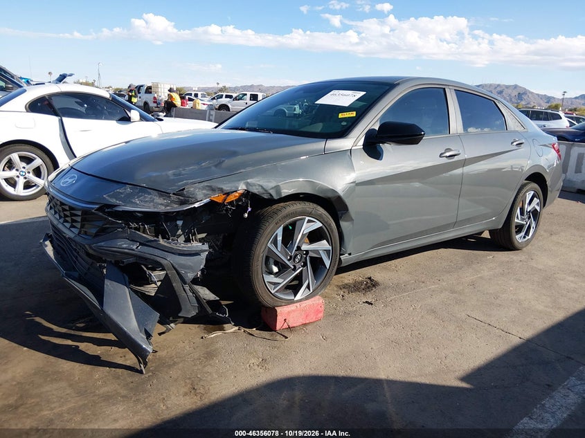 2025 Hyundai Elantra Sel Sport, Left Front, IAAI, VIN KMHLM4DG6SU019174 — photo 2