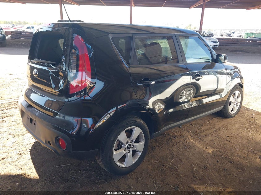 Vin: kndjn2a27j7540973, lot: 46856539, kia soul 20184