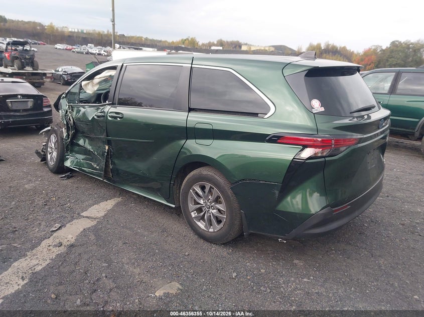 Vin: 5tdkrkec5ms031583, lot: 46856621, toyota sienna le 20213