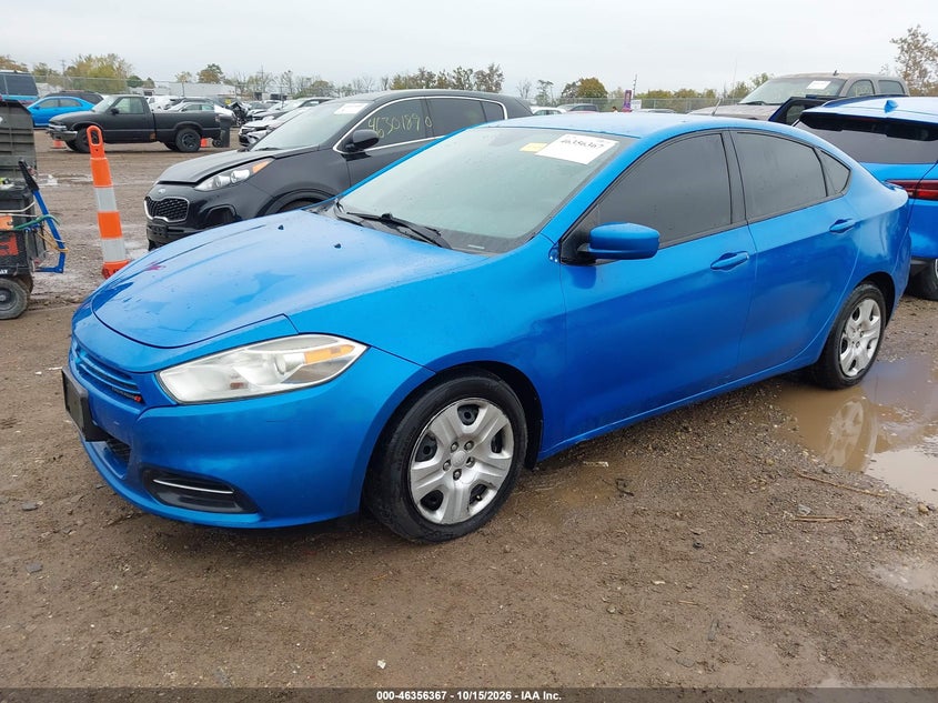 2015 Dodge Dart Se, Engine Burn, IAAI, VIN 1C3CDFAA1FD237520 — photo 2