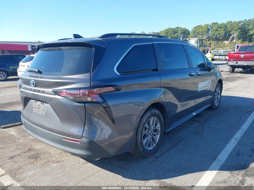 Vin: 5tdyrkec6ss251340, lot: 46856654, toyota sienna xle 20254