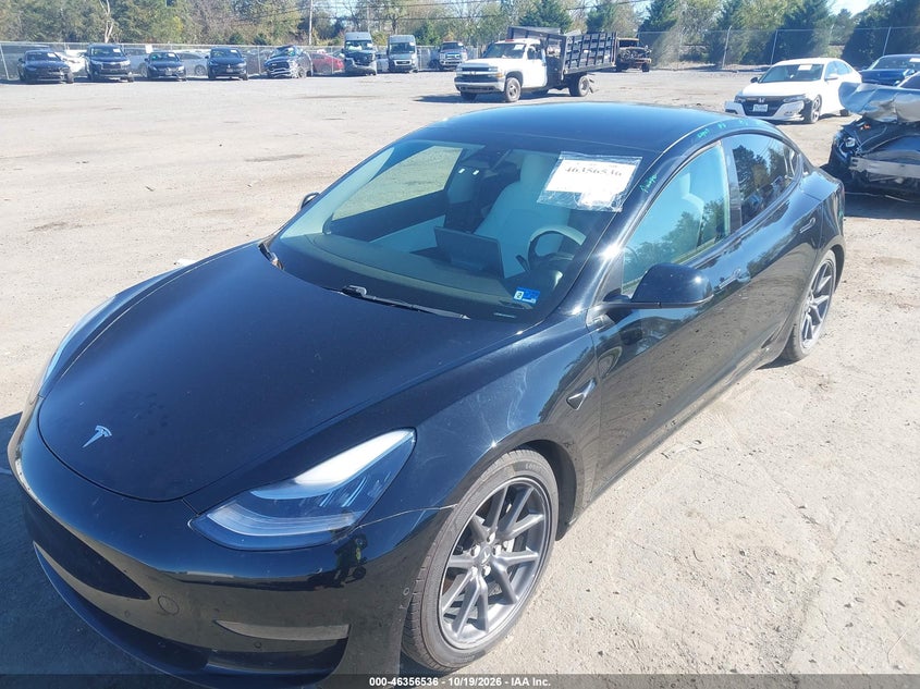 2019 Tesla Model 3 Long Range/Performance, Удар сзади, IAAI, VIN 5YJ3E1EB6KF393988 — фото 2