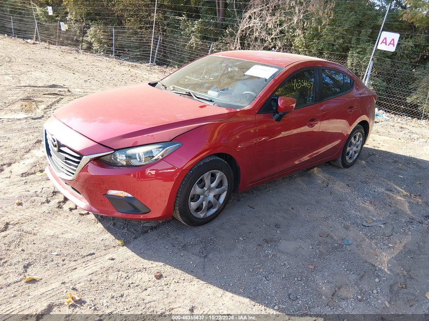 Vin: jm1bm1u76e1121658, lot: 46856916, mazda mazda3 i sport 20142