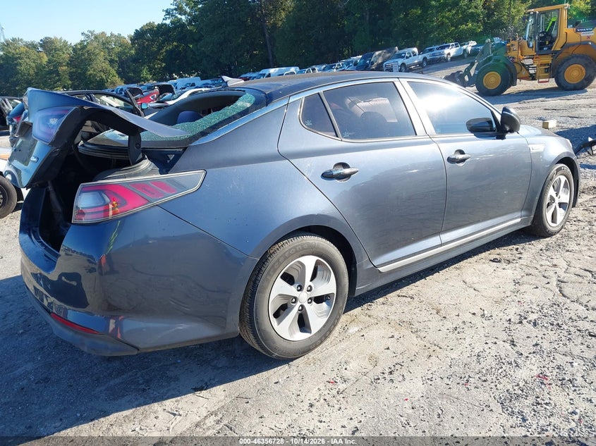 Vin: knagm4ad5e5077076, lot: 46857007, kia optima hybrid lx 20144