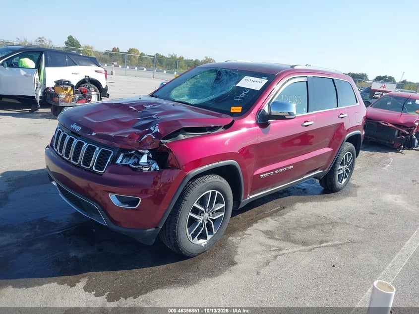 2017 Jeep Grand Cherokee Limited 4X4, Удар спереди, IAAI, VIN 1C4RJFBG2HC676493 — фото 2