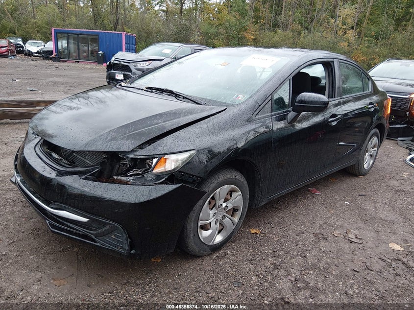 2015 Honda Civic Lx, Front End, IAAI, VIN 19XFB2F59FE286174 — photo 2