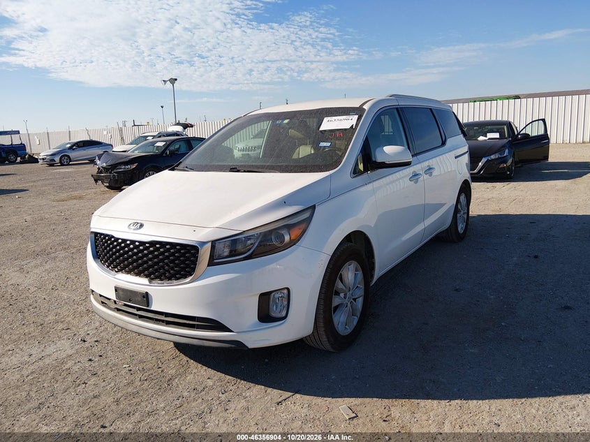 2016 Kia Sedona Ex, Удар сзади, IAAI, VIN KNDMC5C11G6135330 — фото 2