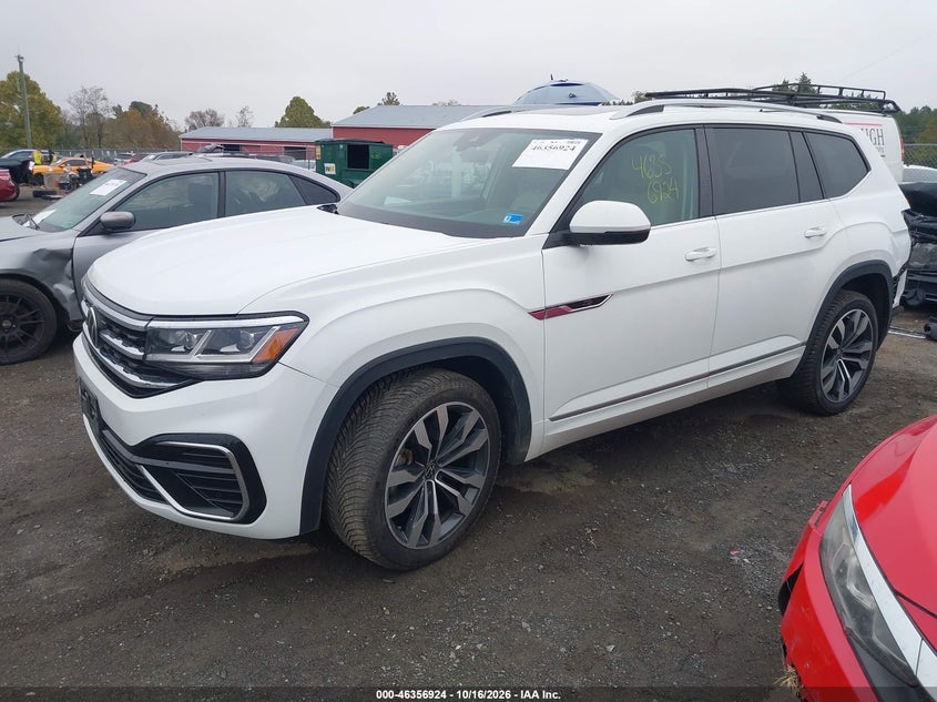2021 Volkswagen Atlas 3.6L V6 Sel R-Line, Rear, IAAI, VIN 1V2SR2CA7MC566738 — photo 2