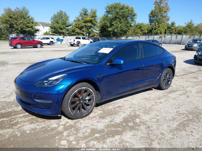 Vin: 5yj3e1ea3nf189046, lot: 46857260, tesla model 3 rear-wheel drive 20222