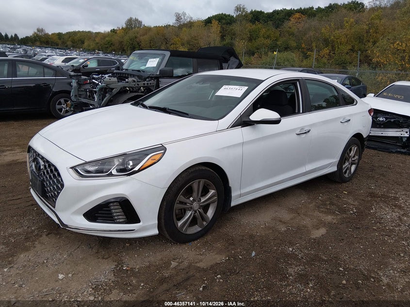 2019 Hyundai Sonata Sel, Удар сзади, IAAI, VIN 5NPE34AF6KH759524 — фото 2