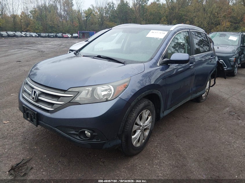 2014 Honda Cr-V Ex-L, Rear, IAAI, VIN 2HKRM4H74EH656054 — photo 2