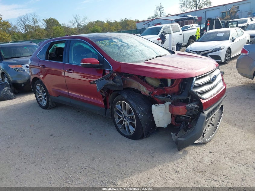 Vin: 2fmpk4k81gbb21014, lot: 46857555, ford edge titanium 20161