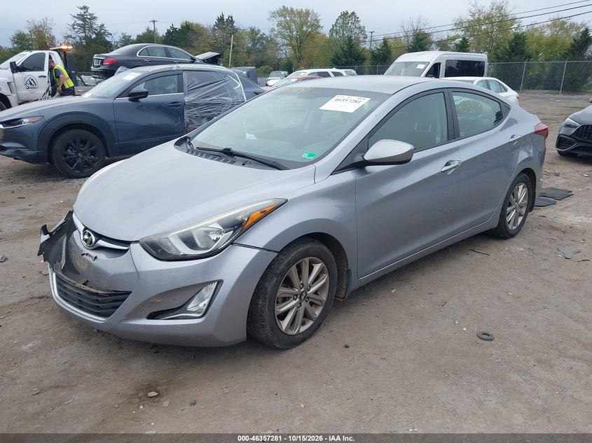 2015 Hyundai Elantra Se, Удар спереди, IAAI, VIN 5NPDH4AE3FH633583 — фото 2