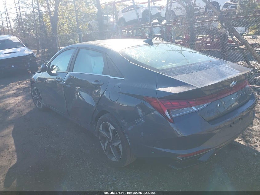 Vin: kmhlp4ag3pu562730, lot: 46857710, hyundai elantra limited 20233