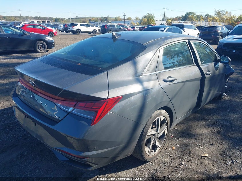Vin: kmhlp4ag3pu562730, lot: 46857710, hyundai elantra limited 20234