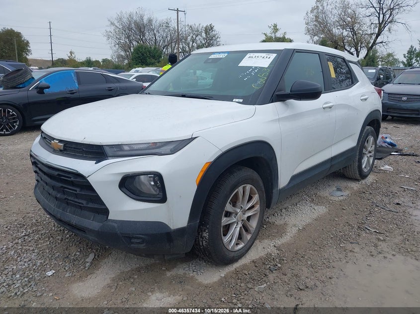 2021 Chevrolet Trailblazer Fwd Ls, Пошкодження двигуна, IAAI, VIN KL79MMS29MB126818 — фото 2