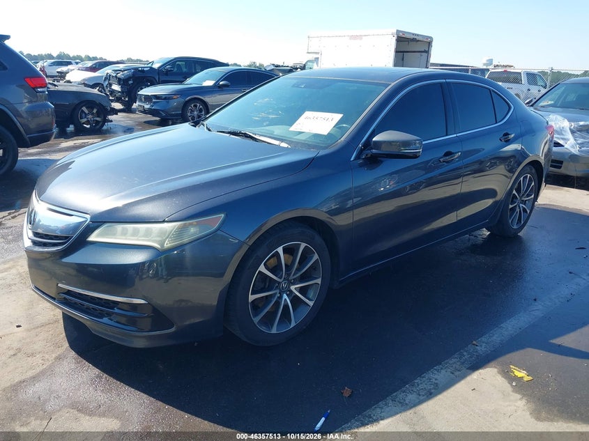 2015 Acura Tlx V6 Tech, Правый зад, IAAI, VIN 19UUB2F58FA021211 — фото 2