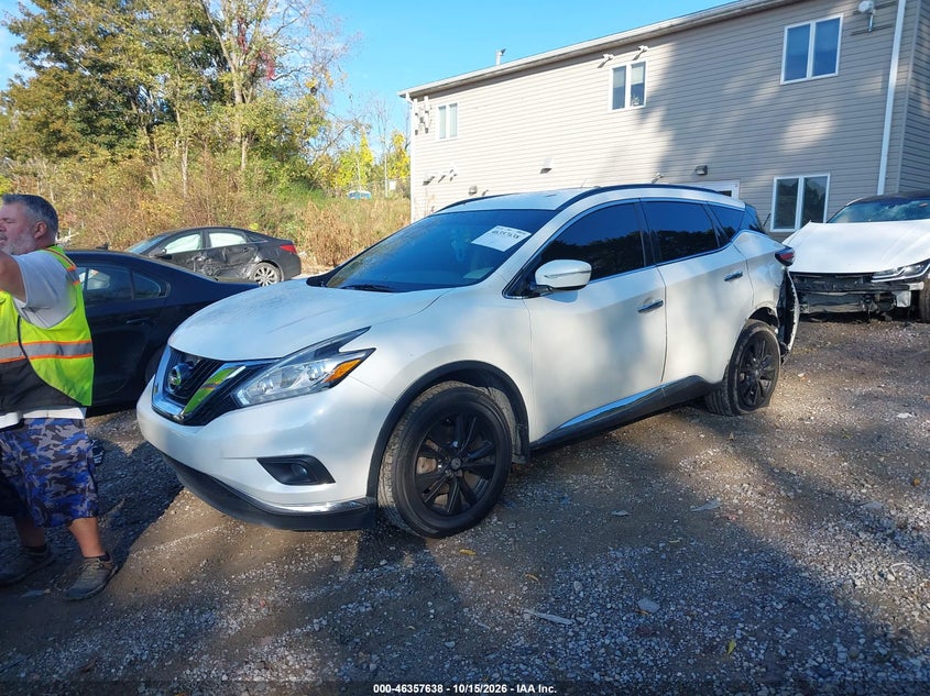 Vin: 5n1az2mgxfn217012, lot: 46857917, nissan murano sv 20152