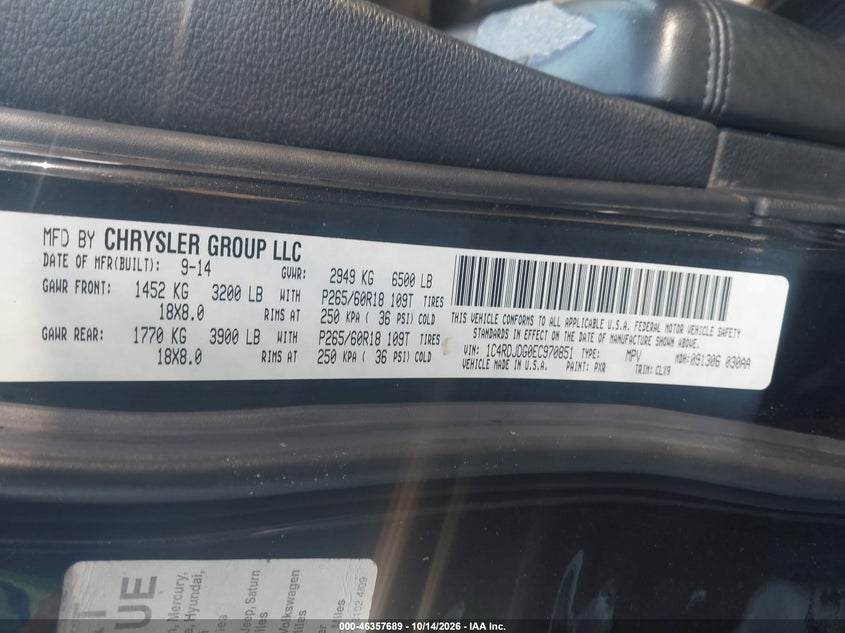 2014 DODGE DURANGO LIMITED · Фото 9