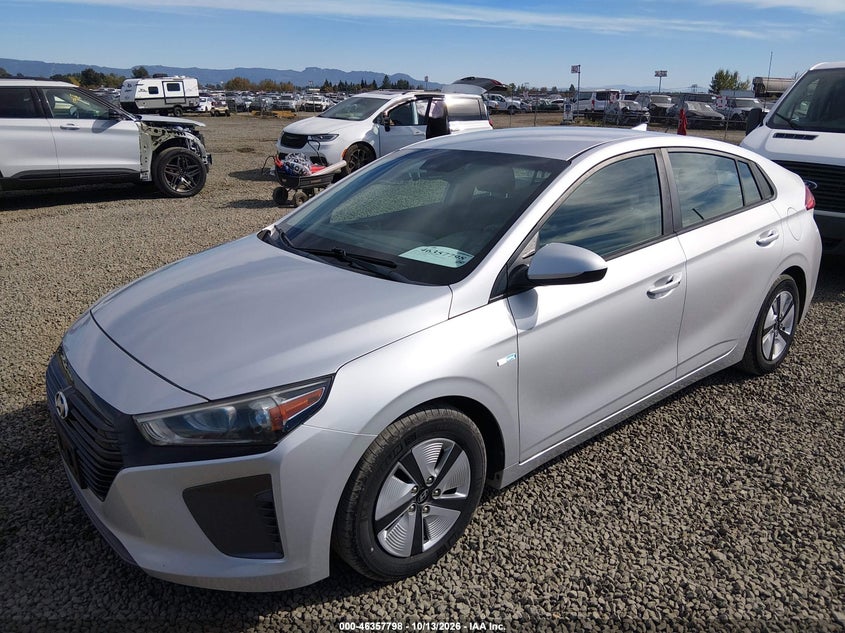 Vin: kmhc65lcxju100000, lot: 46858077, hyundai ioniq hybrid blue 20182