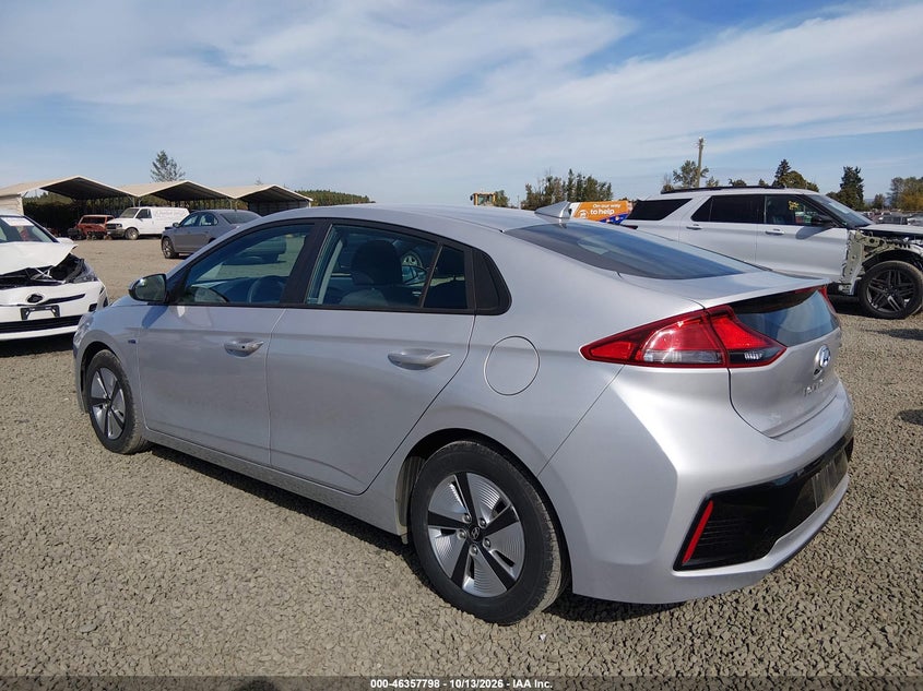 Vin: kmhc65lcxju100000, lot: 46858077, hyundai ioniq hybrid blue 20183
