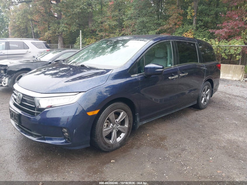 Vin: 5fnrl6h56mb022318, lot: 46858525, honda odyssey ex 20212