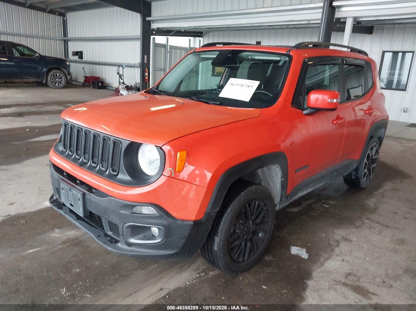 Vin: zaccjbbb6hpe76456, lot: 46858568, jeep renegade altitude 4x4 20172
