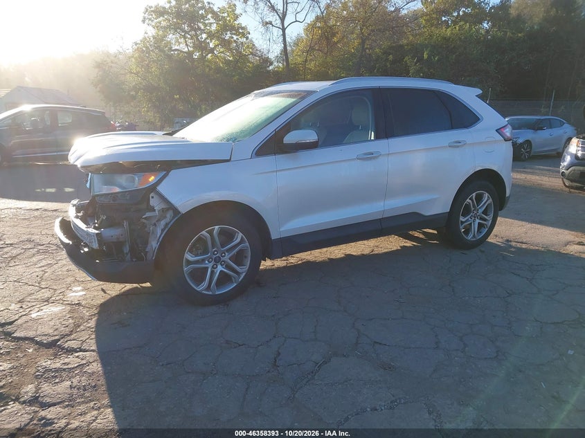 2018 Ford Edge Titanium, Удар спереди, IAAI, VIN 2FMPK4K98JBC15553 — фото 2