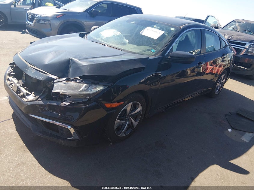 2020 Honda Civic Lx, Front End, IAAI, VIN 2HGFC2F69LH521115 — photo 2