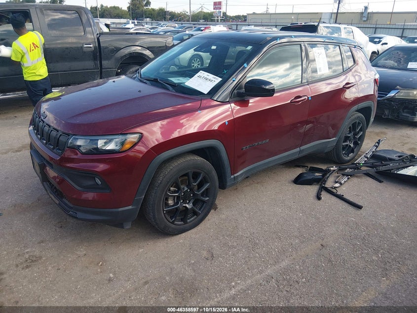 Vin: 3c4njcbb7nt234455, lot: 46858876, jeep compass altitude fwd 20222
