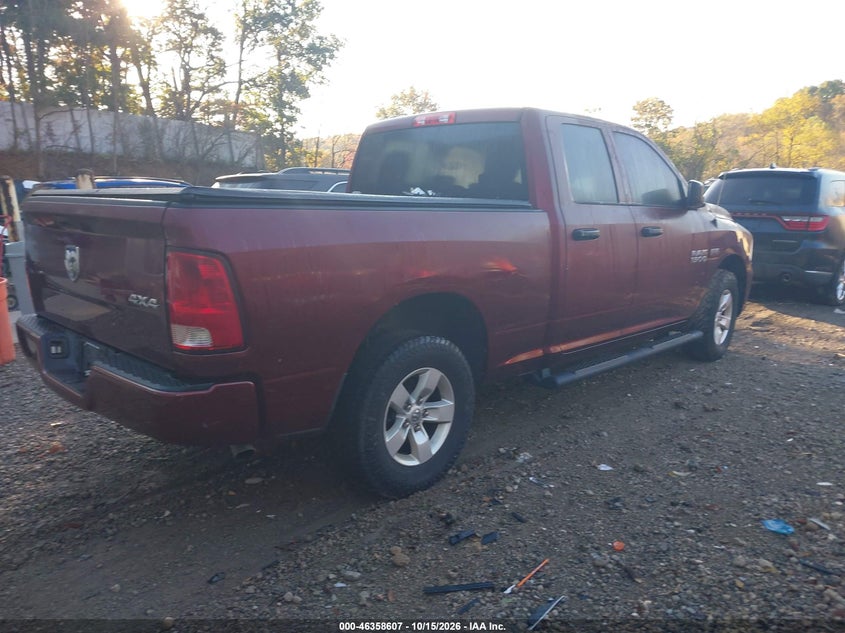 Vin: 1c6rr7ft6js221638, lot: 46858887, ram 1500 express  4x4 6'4 box 20184
