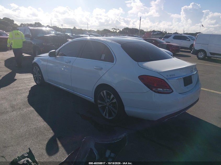 Vin: wddwf4jb6gr165501, lot: 46859196, mercedes-benz c 300 20163
