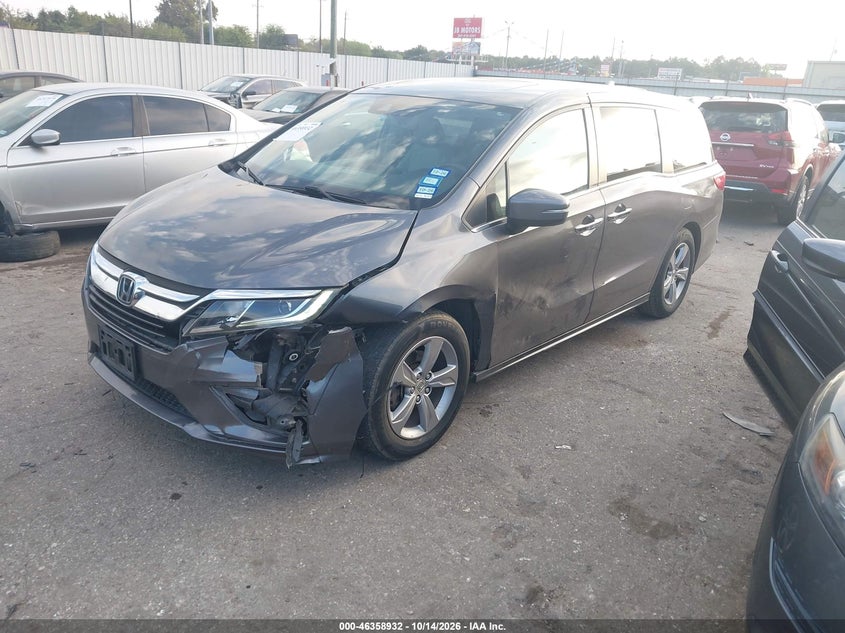 2018 Honda Odyssey Ex-L, Front End, IAAI, VIN 5FNRL6H7XJB014056 — photo 2