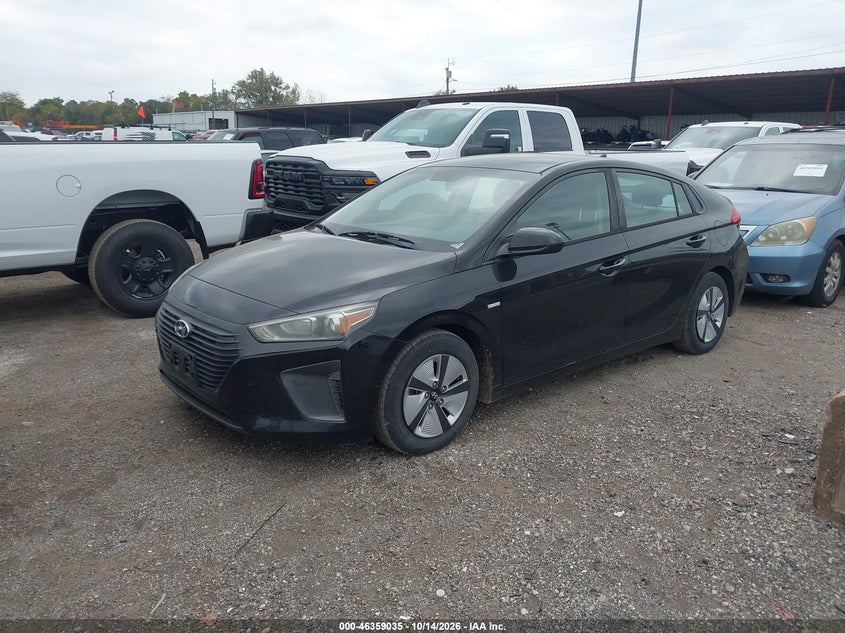 Vin: kmhc65lc1ju075343, lot: 46859314, hyundai ioniq hybrid blue 20182
