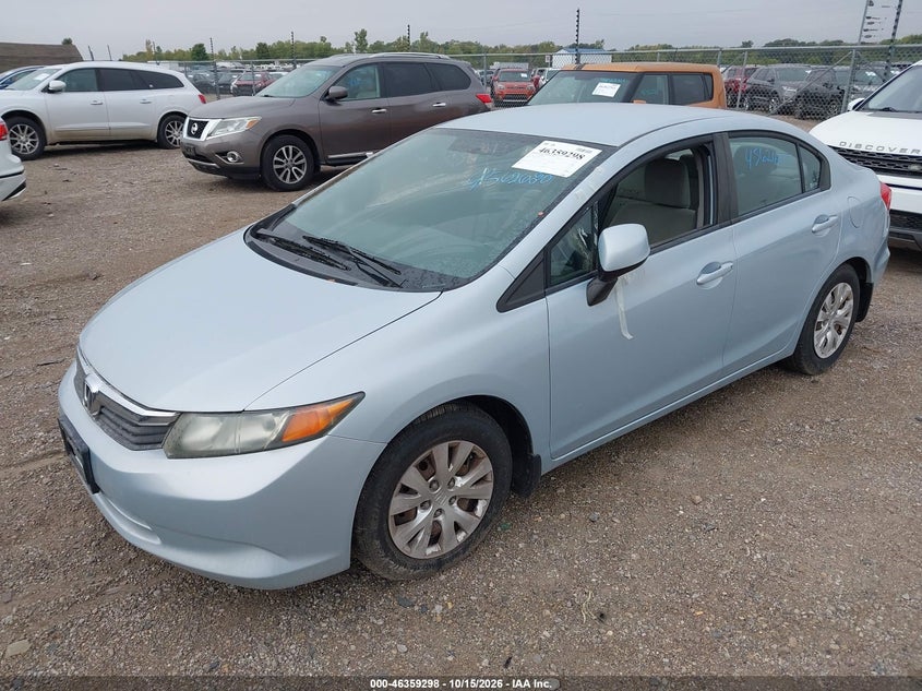 HONDA CIVIC 2012 VIN 19XFB2F50CE033157