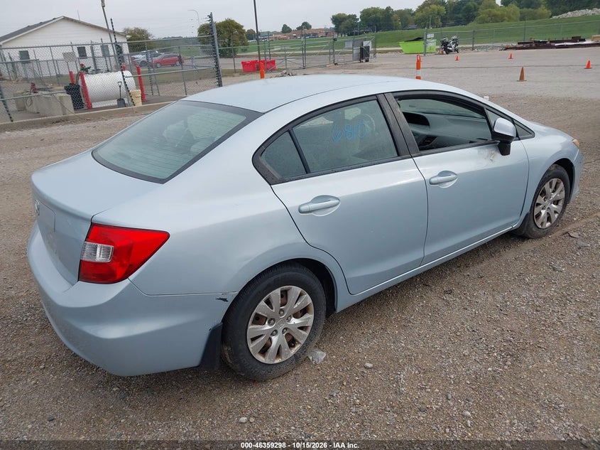 HONDA CIVIC 2012 VIN 19XFB2F50CE033157