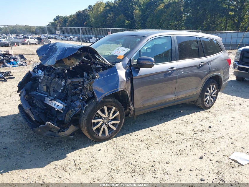 2020 Honda Pilot 2Wd Ex-L, Front End, IAAI, VIN 5FNYF5H53LB027987 — photo 2
