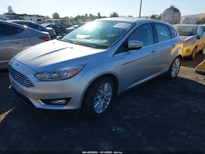 2018 Ford Focus Titanium, Обычный износ, IAAI, VIN 1FADP3N28JL224390 — фото 2