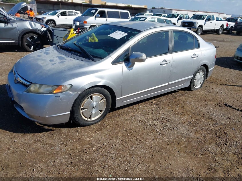 2007 Honda Civic Hybrid, Звичайний знос, IAAI, VIN JHMFA36237S002050 — фото 2