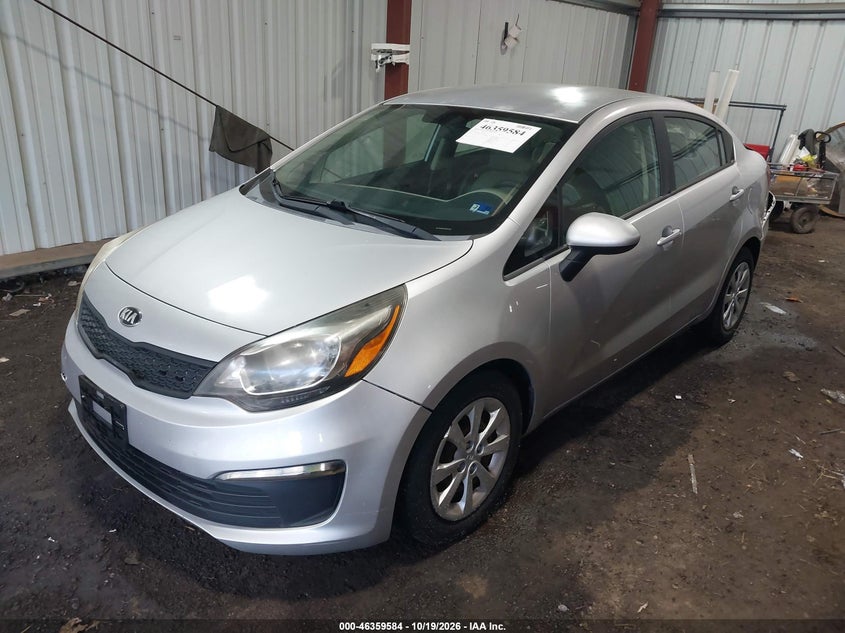 2016 Kia Rio Lx, Rear, IAAI, VIN KNADM4A33G6576692 — photo 2