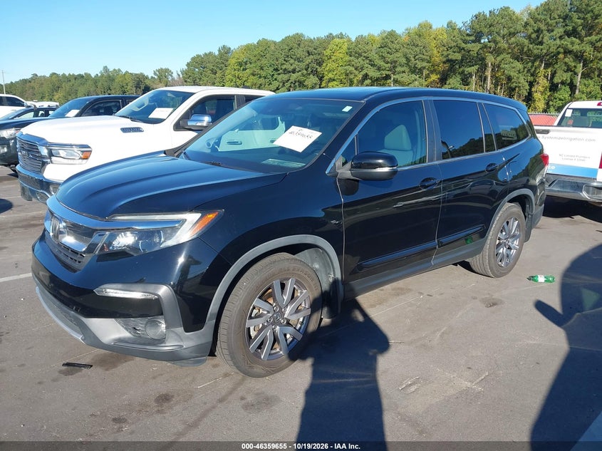 2019 Honda Pilot Ex-L, Right Rear, IAAI, VIN 5FNYF6H57KB024112 — photo 2